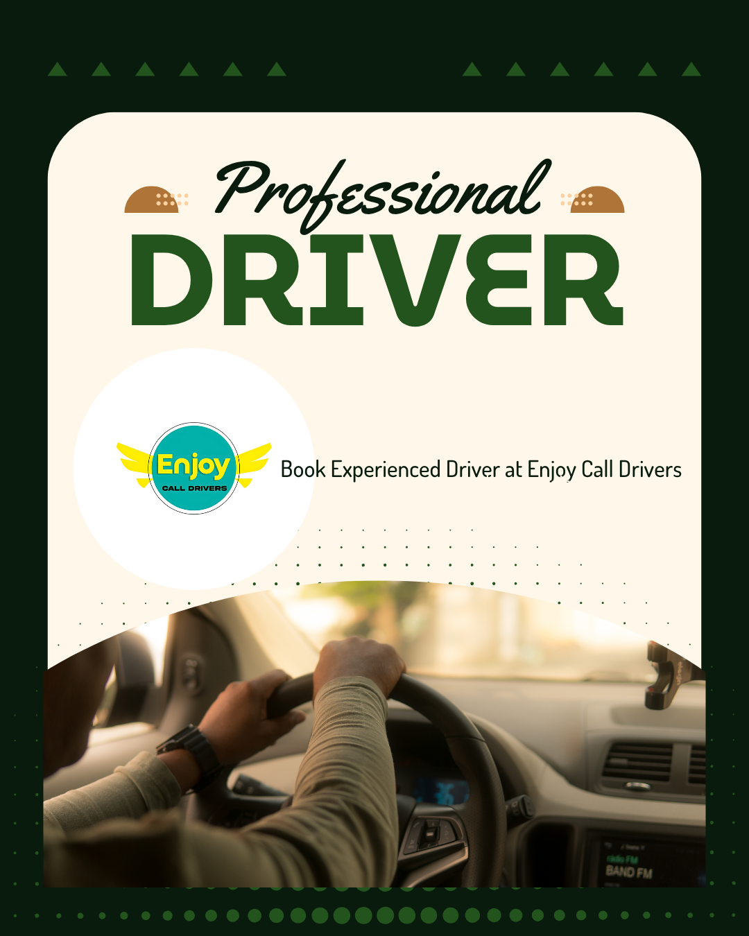 Professional driver services including hourly, airport, and outstation rentals